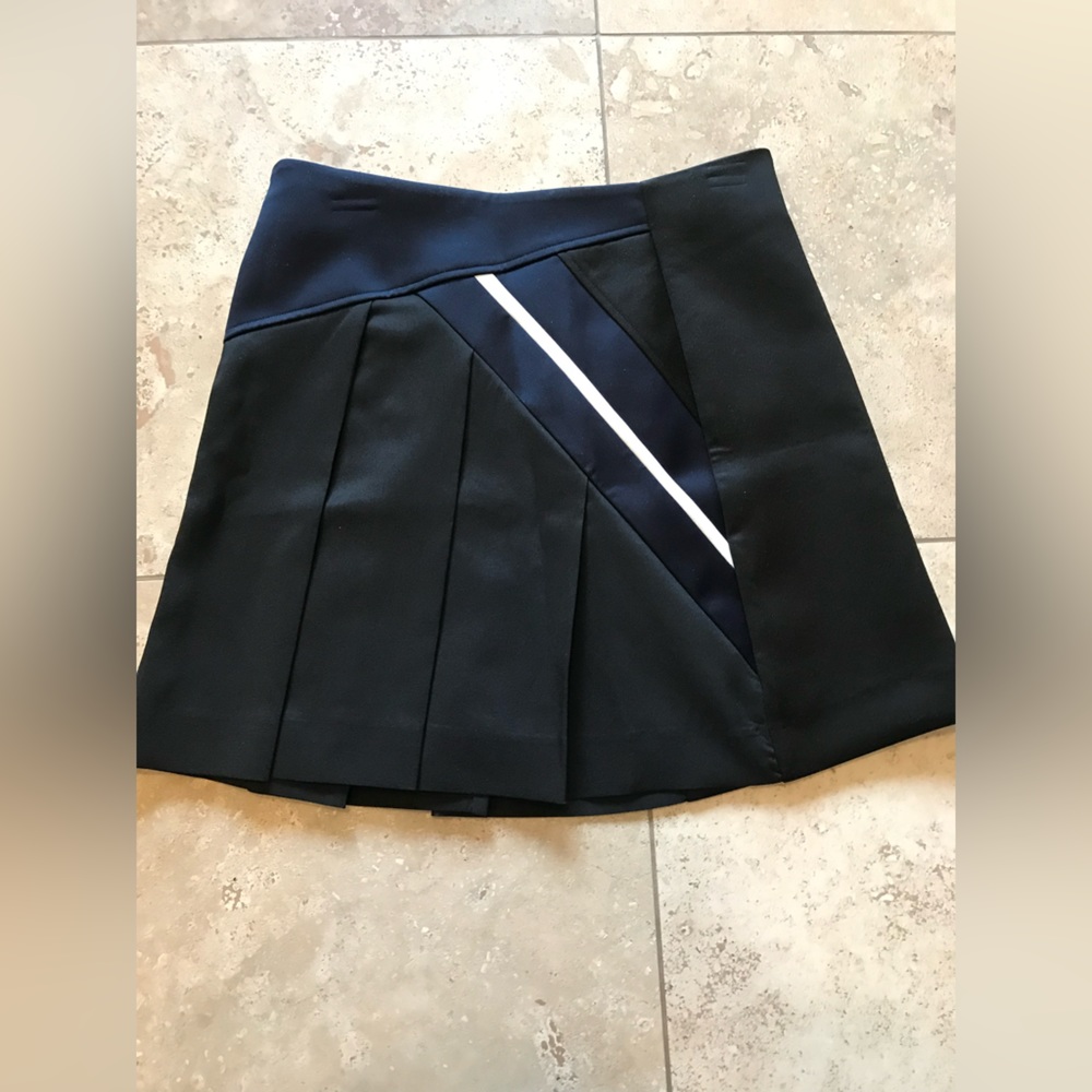 Neil Barrett Italy Womens Navy Black Plated Skirt SZ 40 US 6 $450